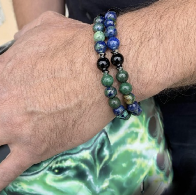 bracelet femme vertus bienfaits azurite malachite pierres naturelles